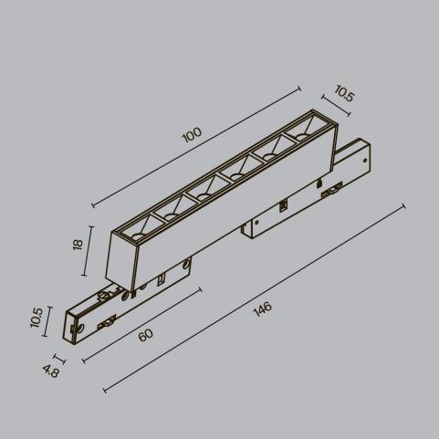 Трековый светильник Maytoni Technical Levity 4000К Points TR193-1-5W4K-M-B