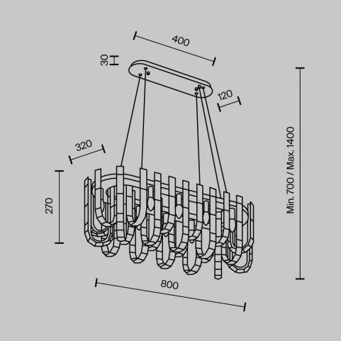 Люстра Modelux  ML.6621.12 CR