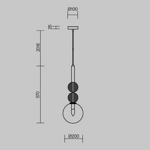 Подвесной светильник Freya Sunspot FR5482PL-01BS2