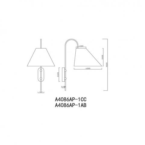 Бра Arte Lamp Rondo A4086AP-1AB