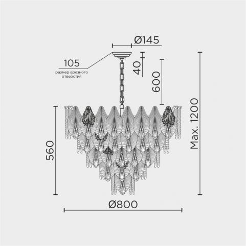 Люстра Modelux  ML.6228.800 GD
