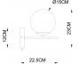 Бра Arte Lamp Alcor A2224AP-1BK