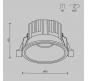 Точечный светильник Maytoni Technical Downlight 2200-4000K Round DL058-12W-DTW-W