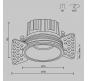 Точечный светильник Maytoni Technical Downlight 4000K Round DL058-12W4K-TRS-B
