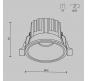 Точечный светильник Maytoni Technical Downlight 4000K Round DL058-7W4K-BS