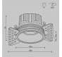 Точечный светильник Maytoni Technical Downlight 4000K Round DL058-7W4K-TRS-B
